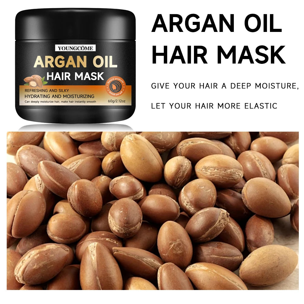 Smooth Conditioning Hair Mask Moroccan Argan Oil Hair Mask,Improves Scalp Health,Suitable for Aromatherapy,Repairs Mask Biotin Peaceful Pleasures Health and Wellness