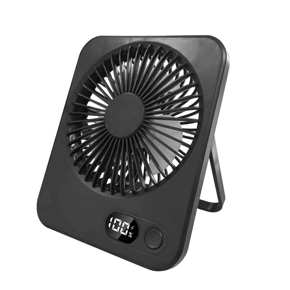 Mini Portable Desk Fan USB Rechargeable Foldable Table Fan Camping Ceiling Fan 5 Speed Wind Air Circulation Wall Hanging Fan Peaceful Pleasures Health and Wellness Black
