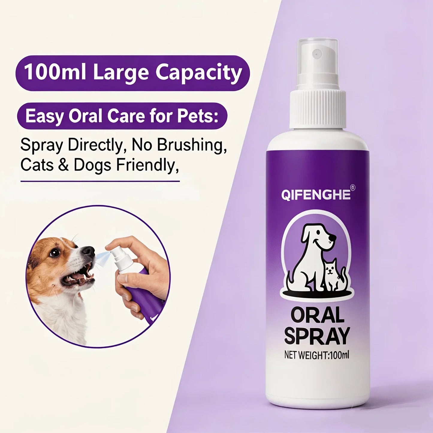 Pet Breath Spray – Fresh Oral Hygiene Mist for Dogs & Cats