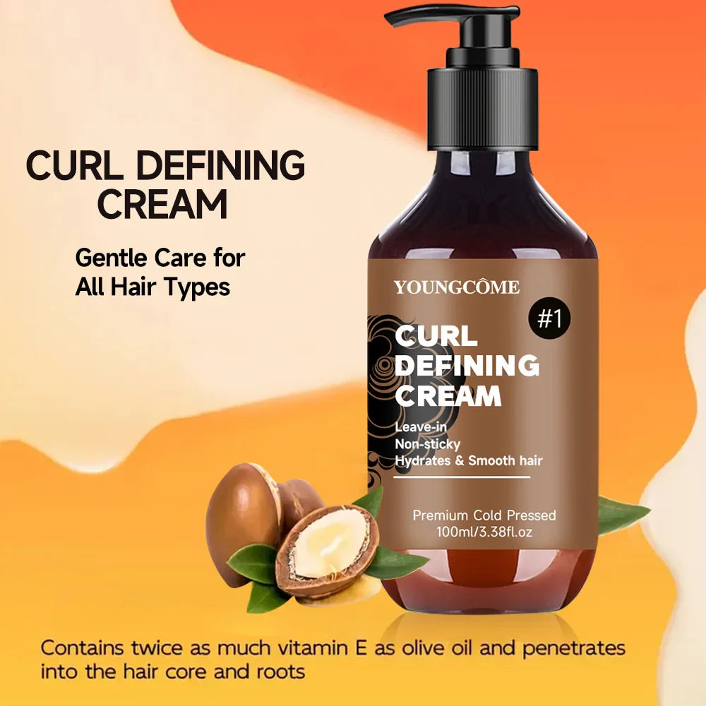 YOUNGCOME Curly Hair Styling Cream | Moisturizing Frizz Control