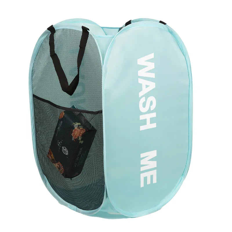 Pop-Up Mesh Laundry Hamper – Collapsible & Breathable Basket