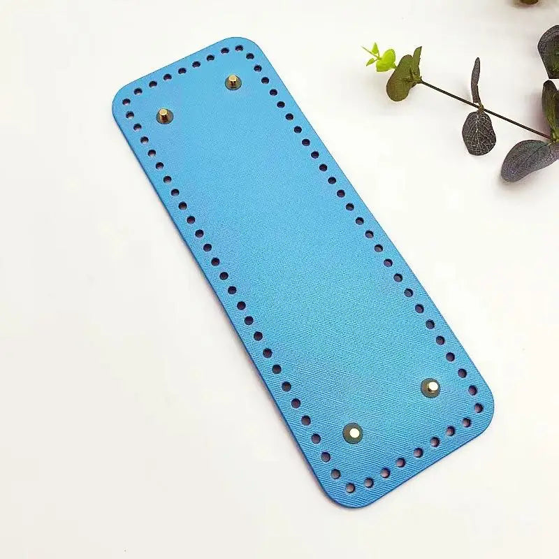 PU Leather Bag Base 28x10cm | Pre-Punched DIY Crochet Bottom