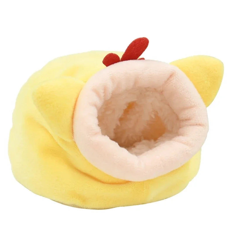 Plush Fleece Hamster Nest – Cozy House for Small Pets