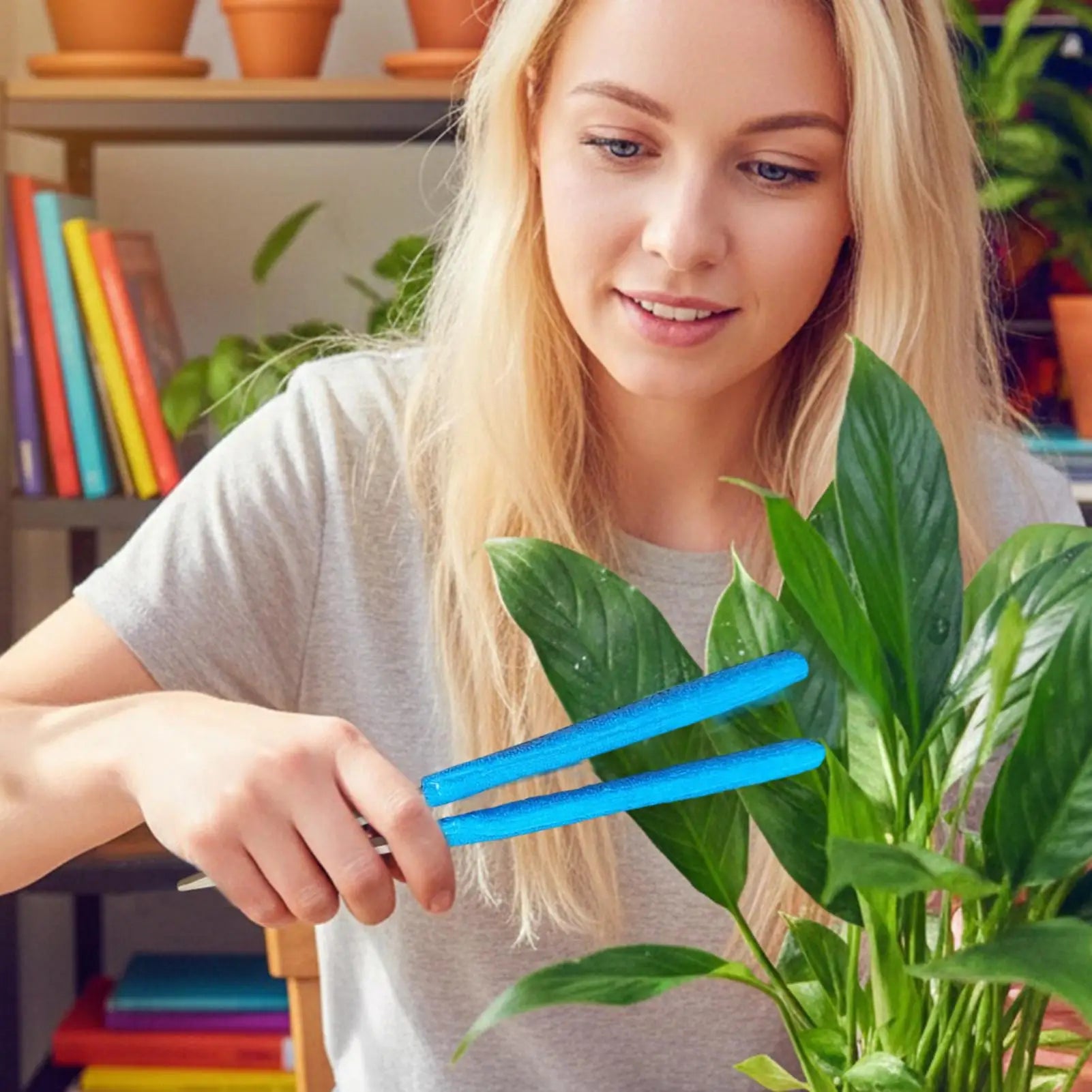 Leaf Cleaning Tongs | Reusable Plant Leaf Brush Garden Tool Garden Cleaning Tool Peaceful Pleasures Health and Wellness