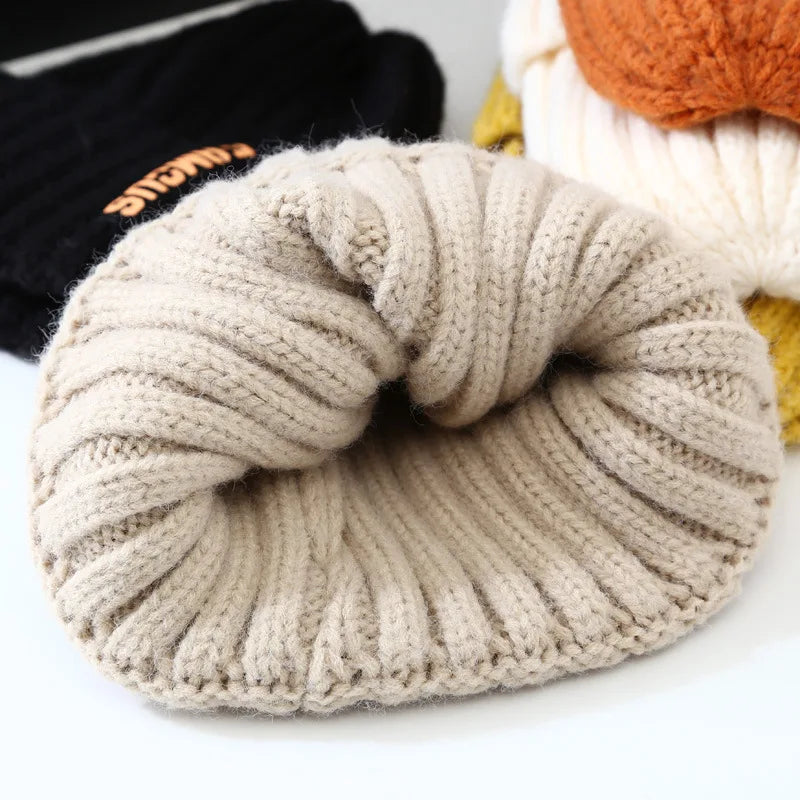 Women's Knitted Beanie for Winter - Soft & Warm, Candy-Colored Cuffed Slouchy Hat for Outdoor Sports, Skiing, Skating, Cycling Peaceful Pleasures Health and Wellness
