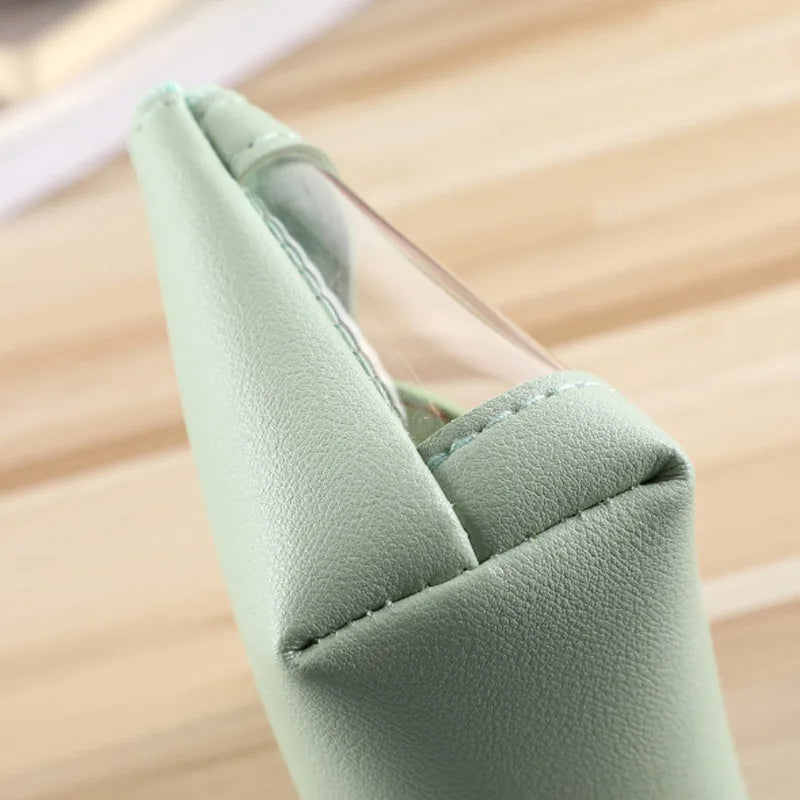 Coin Purse Jelly Transparent Wallet Key Coin Lipstick Change Storage Bag PU Jelly Transparent Fashionable Women Girl Jelly Peaceful Pleasures Health and Wellness