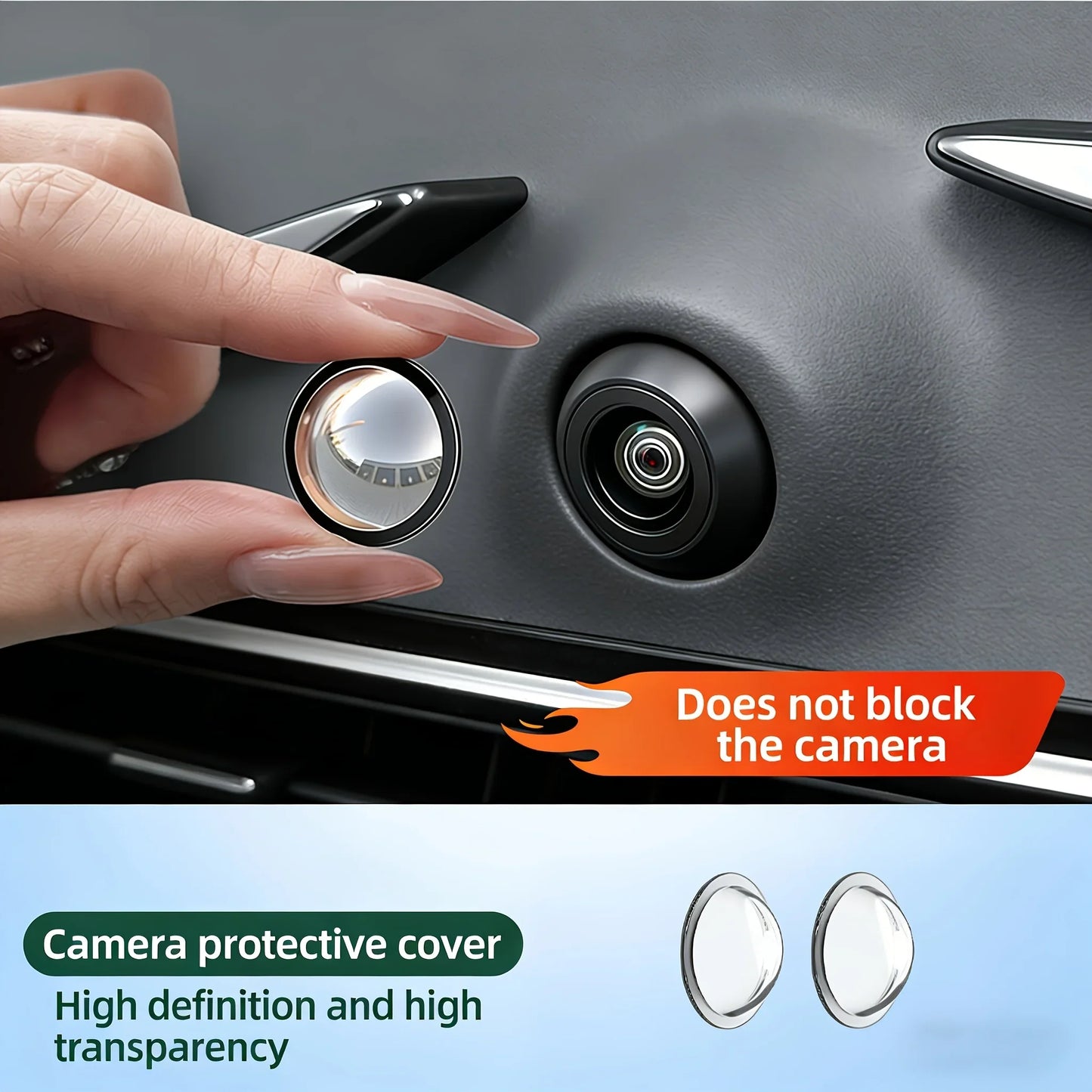 Car 360° Camera Lens Guard – Dustproof, Anti-Scratch HD Cover