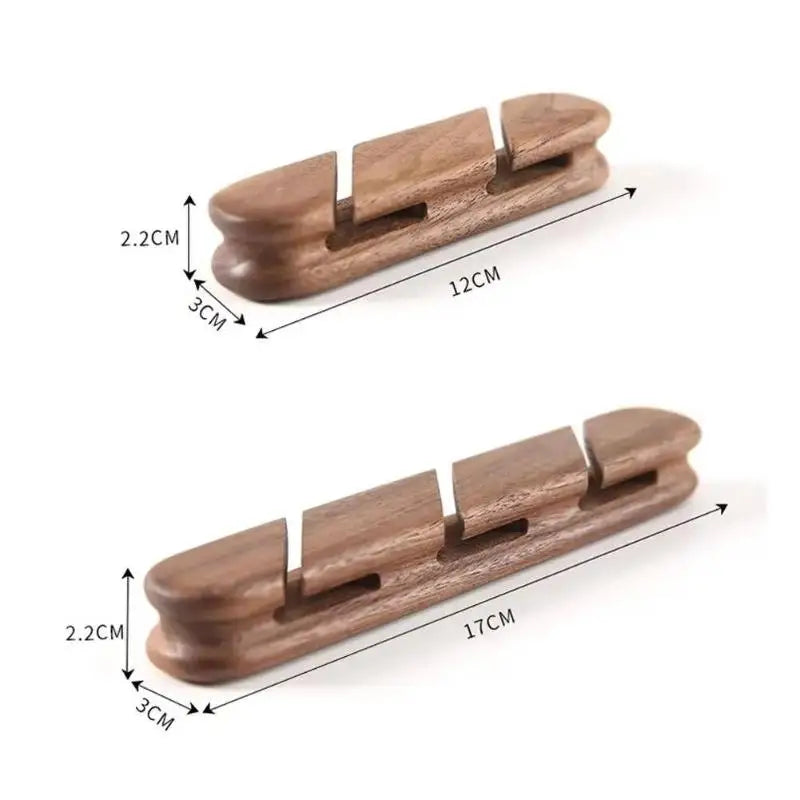 Solid Wood Desktop Cable Organizer – Cord & Cable Manager