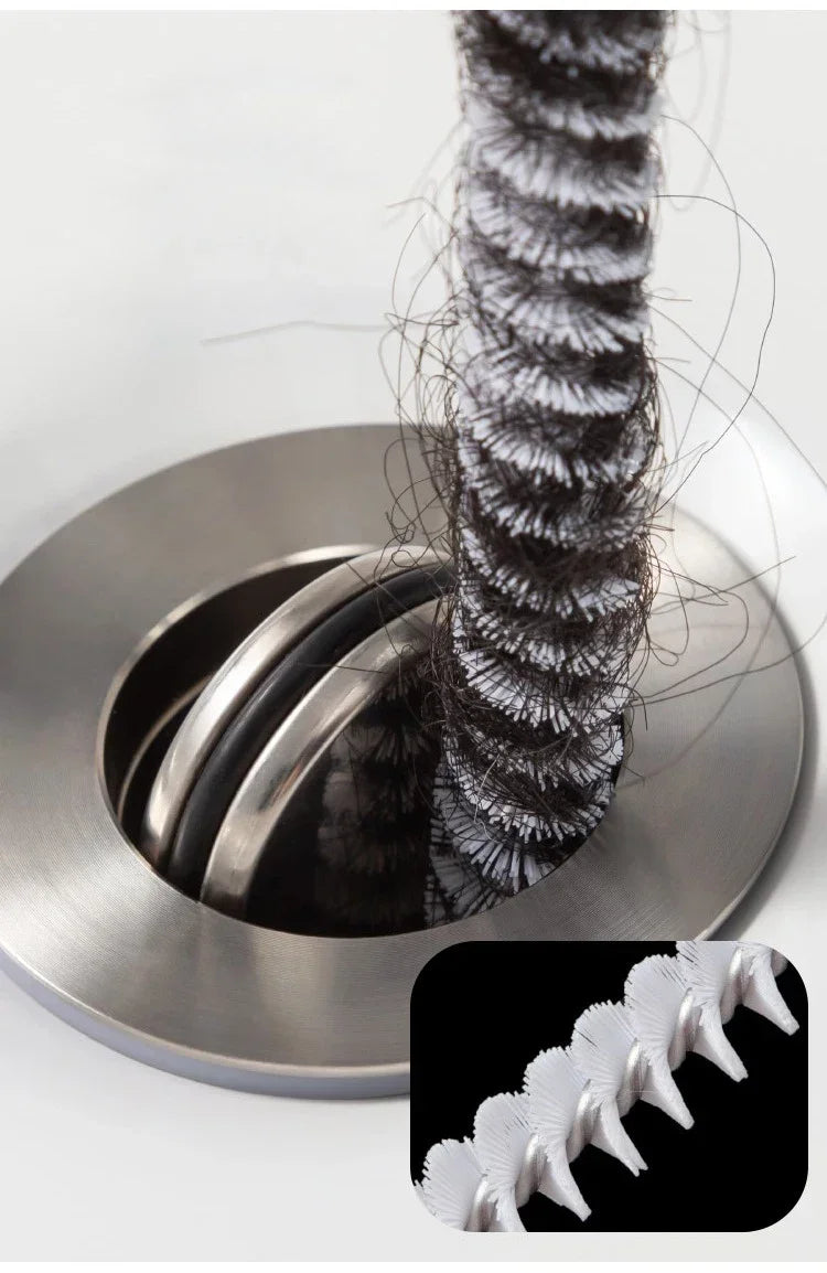 Long Drain Cleaning Brush – Sink, Shower & Tub Hair Catcher