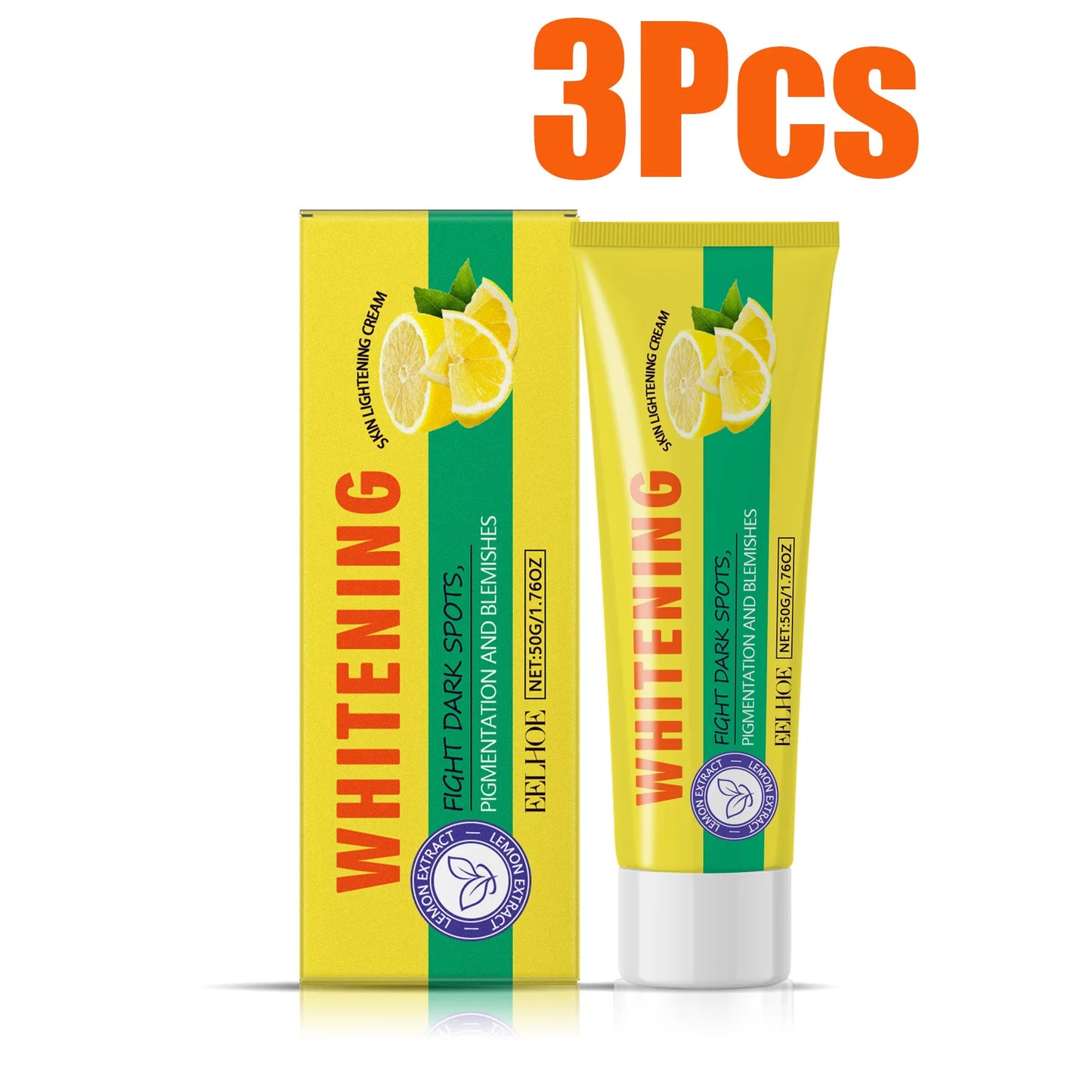 Lemon Brightening Body Lotion – Hyaluronic Acid & Lemon Extract Peaceful Pleasures Health and Wellness 3 x 50g Boxed
