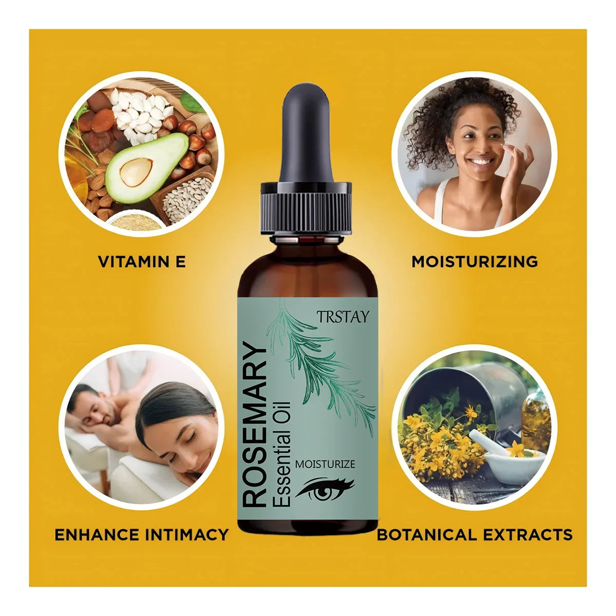 Pure Rosemary Essential Oil – Hair, Skin, Nails & Diffuser