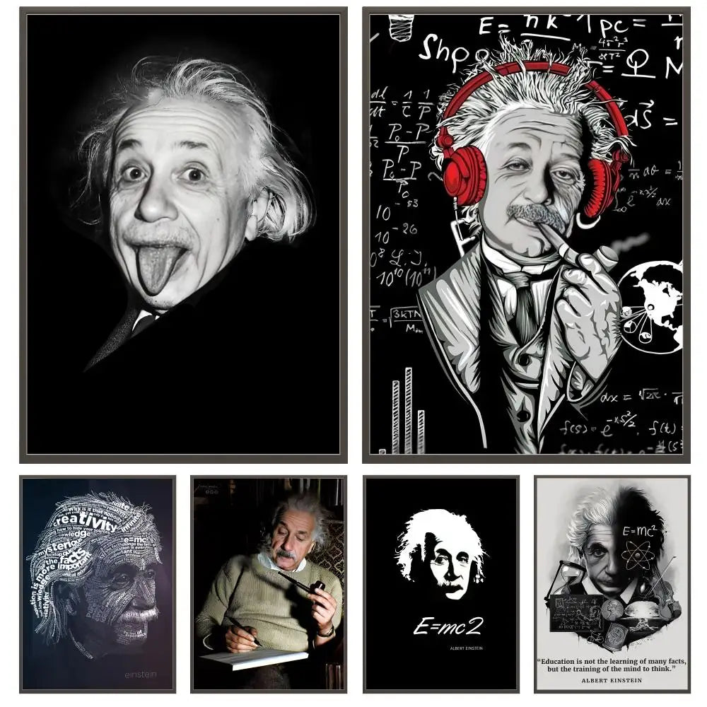 Hot Aalbert Einsteines Poster Versatile HD Waterproof Wall Art Self-Adhesive Decor for Any Space Ideal Gift Peaceful Pleasures Health and Wellness