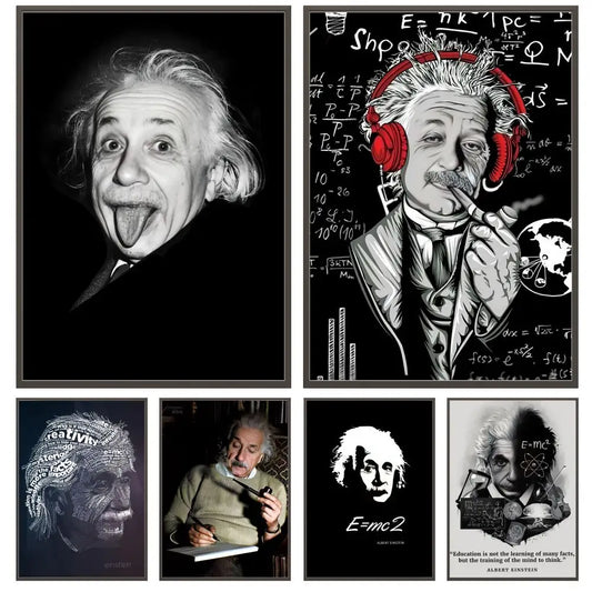Hot Aalbert Einsteines Poster Versatile HD Waterproof Wall Art Self-Adhesive Decor for Any Space Ideal Gift Peaceful Pleasures Health and Wellness