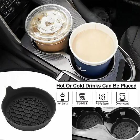 Silicone Car Cup Holder Insert Coasters – Anti-Slip 1/2/4 Pack Car Cup Holder Insert Oasis Select