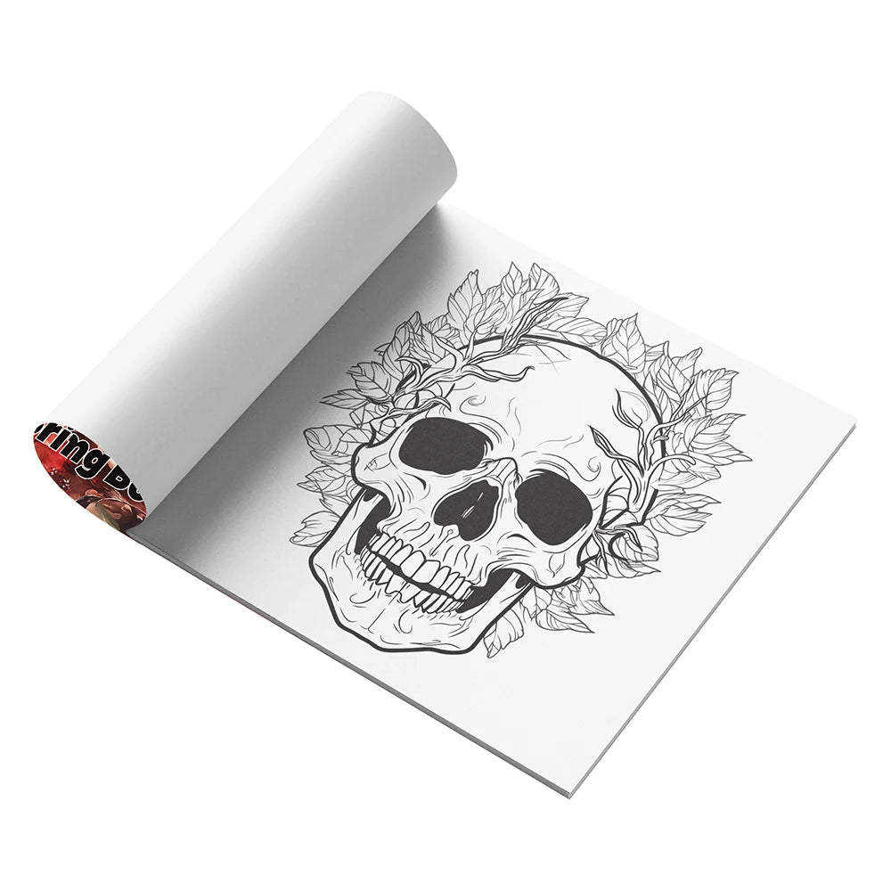 Bview Art Adult Skull Coloring Book Intricate Gothic Patterns Stress