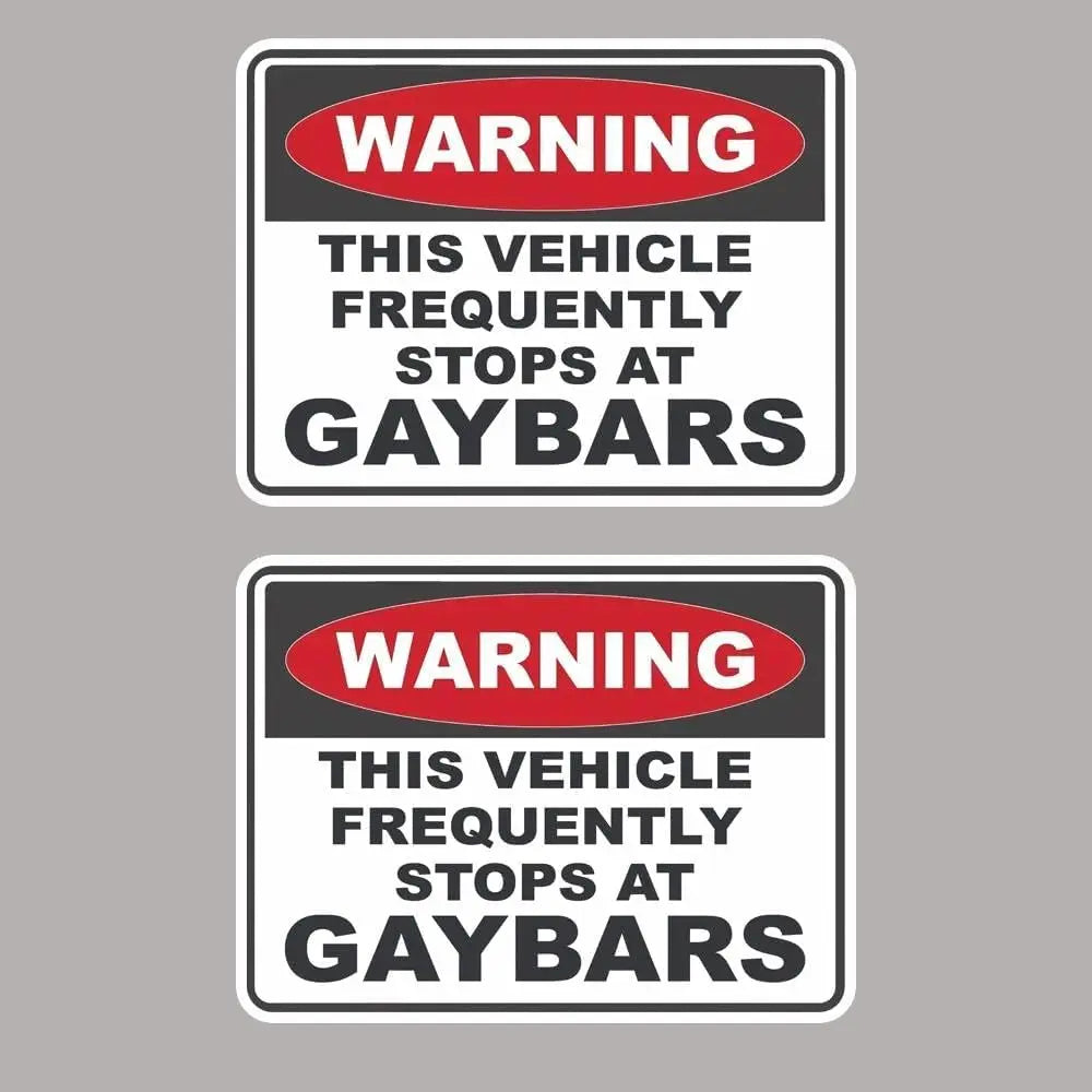 2pcs 150 X 113mm This Vehicle Stops At Gay bars Sticker Car Funny Decal Bumper Peaceful Pleasures Health and Wellness