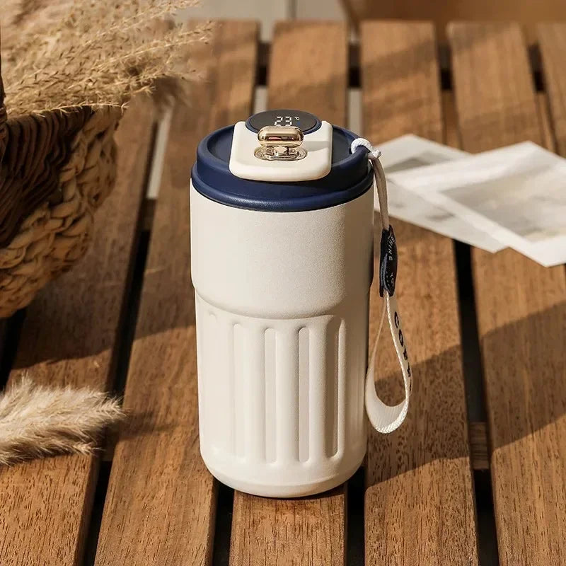 Stainless Steel Thermos Flask with LED Temperature Display 450ml