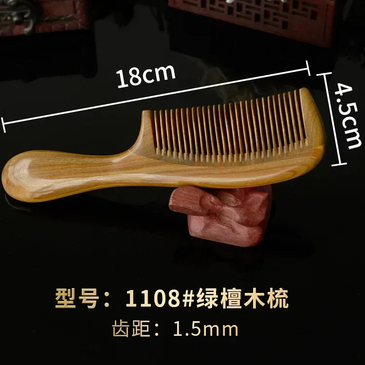 Sandalwood Hair & Beard Comb | Anti-Static, Wide & Narrow Tooth