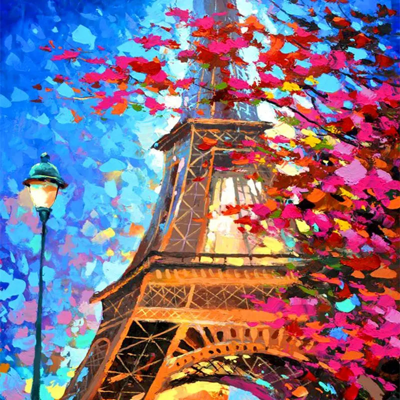 Paris Street Paint by Numbers Kit – 60×75cm DIY Canvas Art