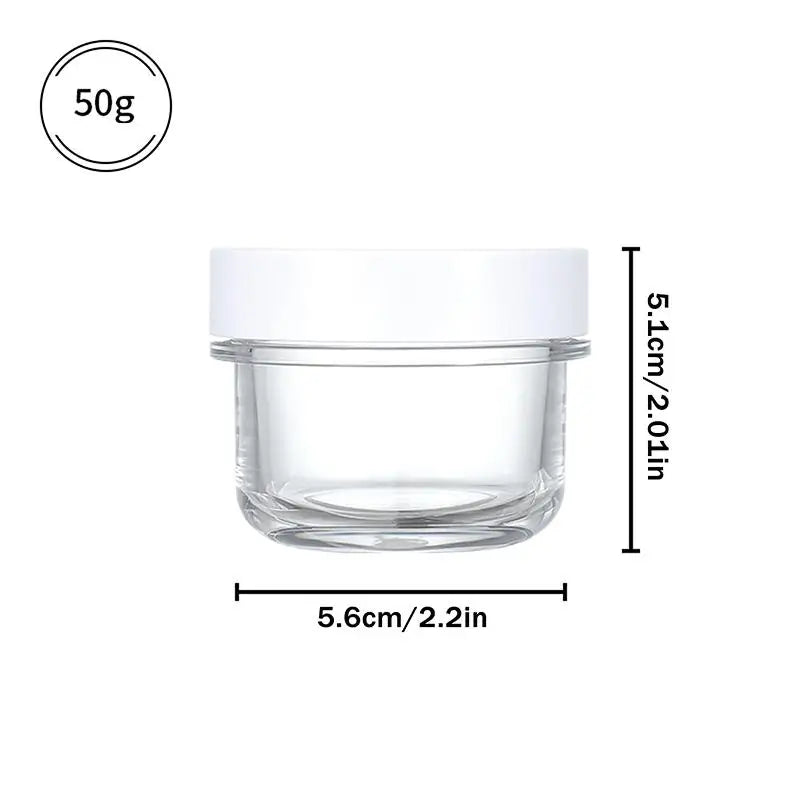 Clear Wide-Mouth Cosmetic Jar with Lid & Spoon | 100–300ml