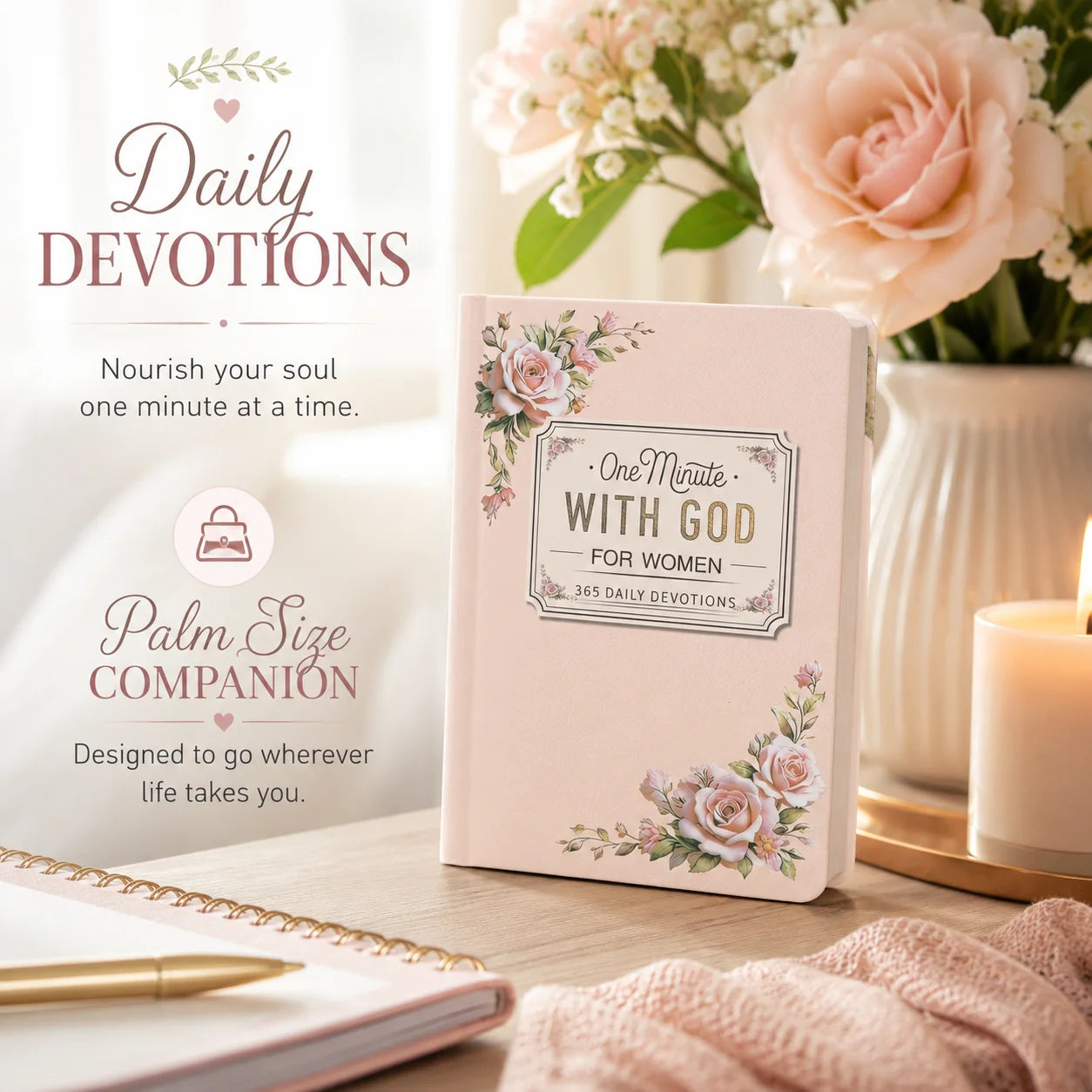 One Minute God Devotional Journal Women Daily Prayer Reflection