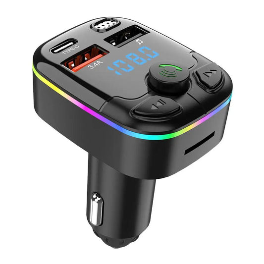 Bluetooth FM Transmitter Car Kit | Dual USB 3.1A LCD TF Card Car FM Transmitter Peaceful Pleasures Health and Wellness