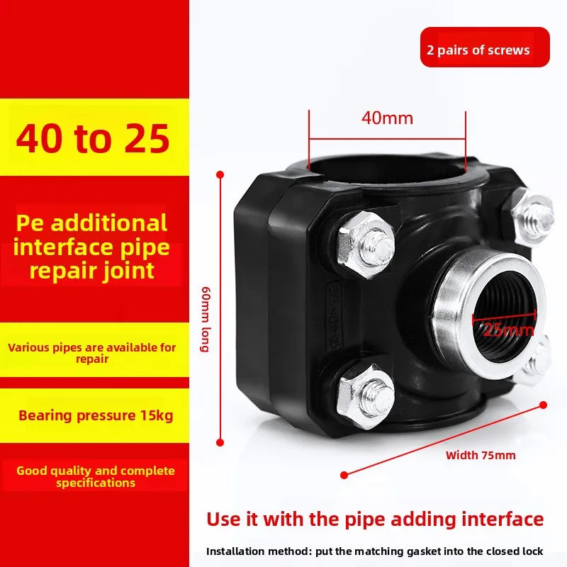 Clamp Saddle Drain Valve 20–50mm Pipe Quick-Connect Fitting