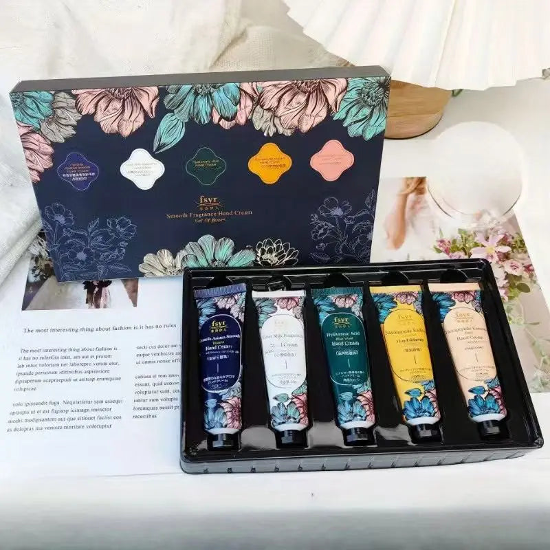 5-Piece Fragrant Hand Cream Gift Set – Moisturizing Skin Care