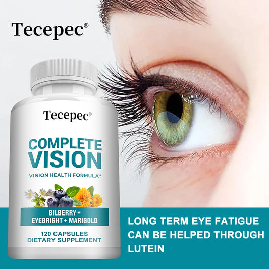 Eye Vitamin Supplement - Lutein Zeaxanthin Bilberry Eyebright, Supports Macular Health, Dry Eyes, Eye Strain & Night Vision Peaceful Pleasures Health and Wellness