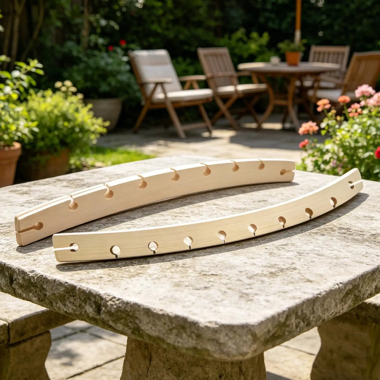 Wooden Hammock Spreader Bars Set of 2 – 10-Hole Replacement