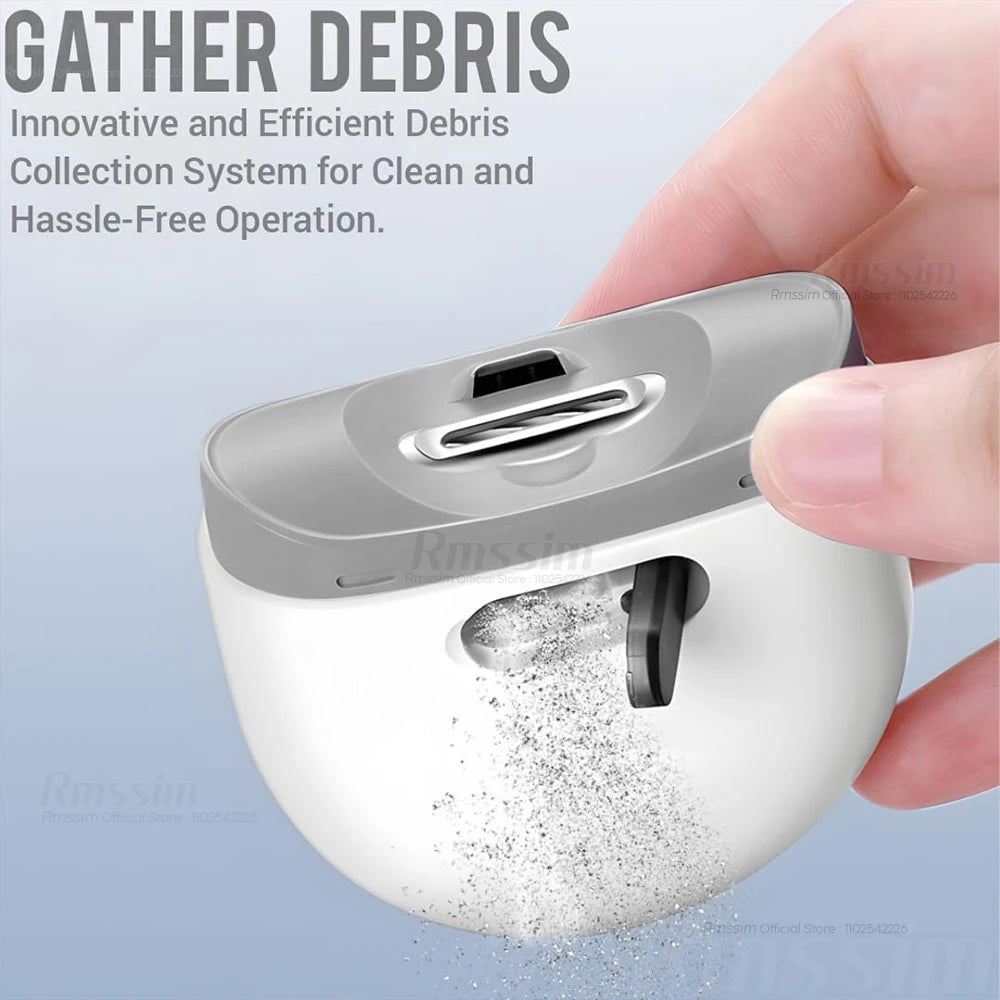Rechargeable Electric Nail Clipper with Light - Automatic Grinding Polishing Trimmer Cutter for Baby Adult Manicure Peaceful Pleasures Health and Wellness