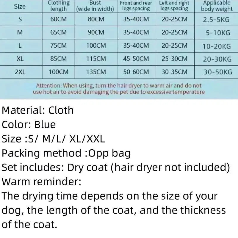 Portable Pet Drying Bag Folding Dog Hair Dryer Box Blow Bag Pet Grooming Dry Bag Dog Blowing Cat Bathing Pet Hair Drying Clothes Peaceful Pleasures Health and Wellness