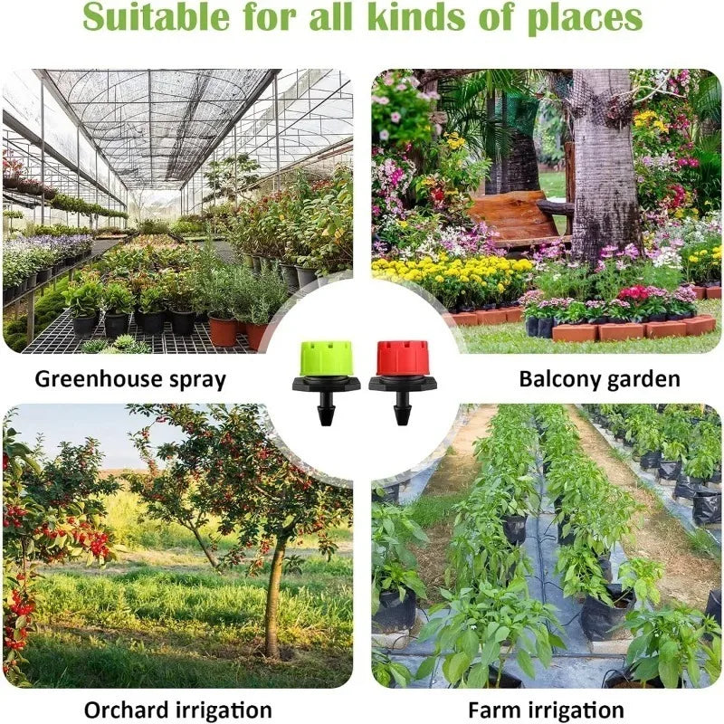 360° Adjustable 8-Hole Anti-Clog Drip Irrigation Drippers