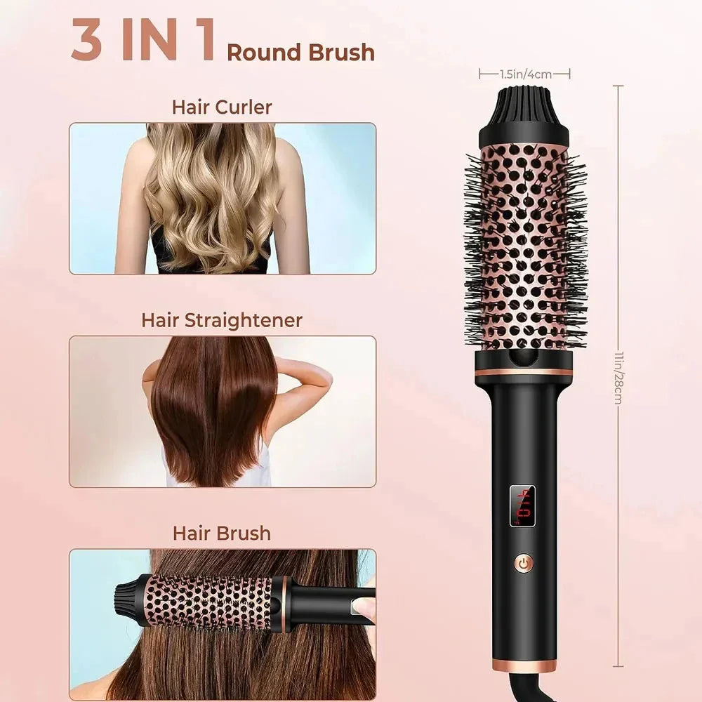 URGGU 3-in-1 Ionic Hair Curler, Straightener & Styling Brush