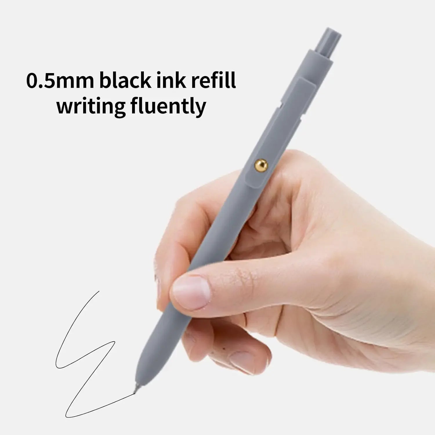 6-Pack Quick-Dry Gel Pens, 0.5mm Fine Point Black Ink for Smooth Writing, Office School Supplies Gifts Peaceful Pleasures Health and Wellness