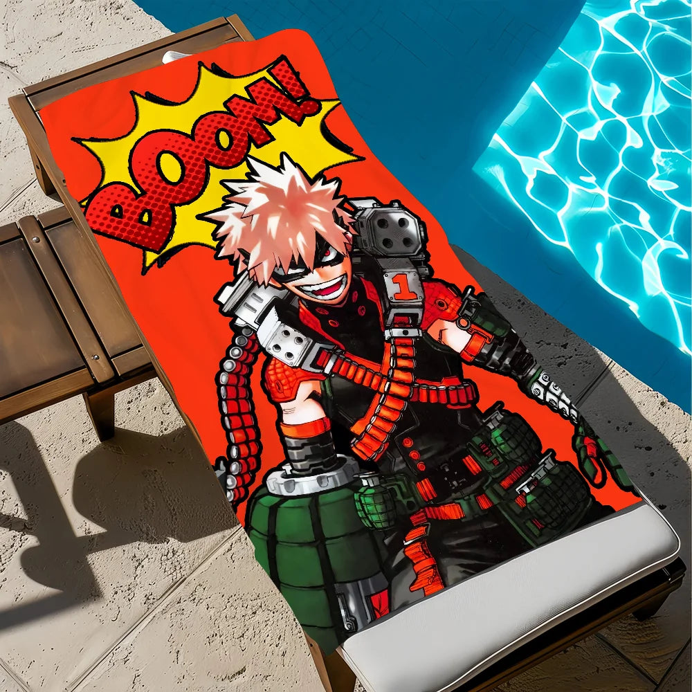 Katsuki Bakugo Anime Beach Towel – Quick Dry & Soft Anime Beach Towel Peaceful Pleasures Health and Wellness z3 STJ150x260CM