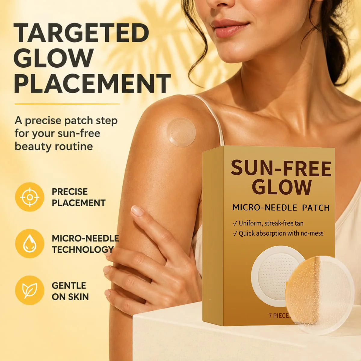 Sunless Microneedle Glow Tanning Patches – 7pc, All Skin Types