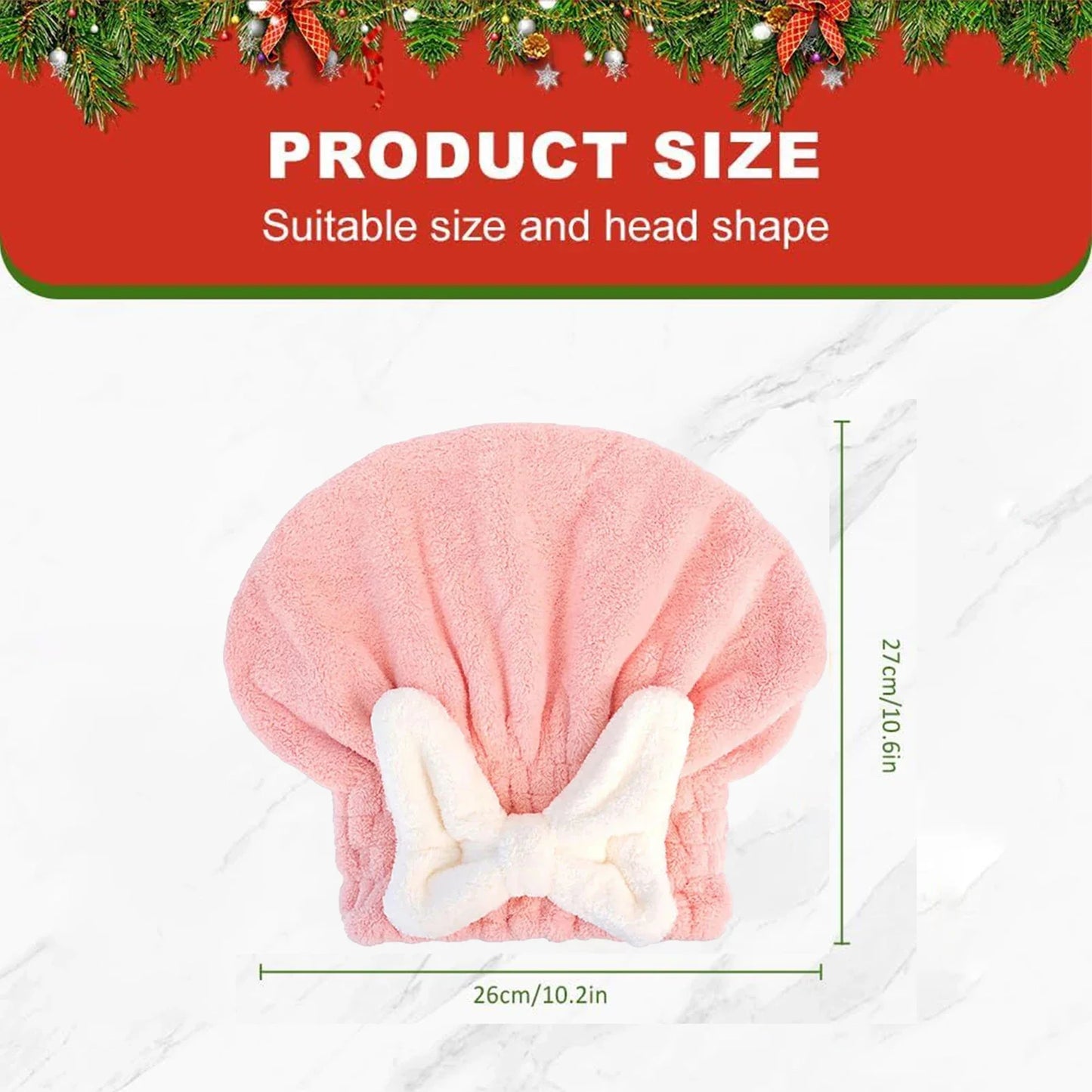 Microfiber Hair Towel Wrap with Bow-Knot | Turban for Curly Hair