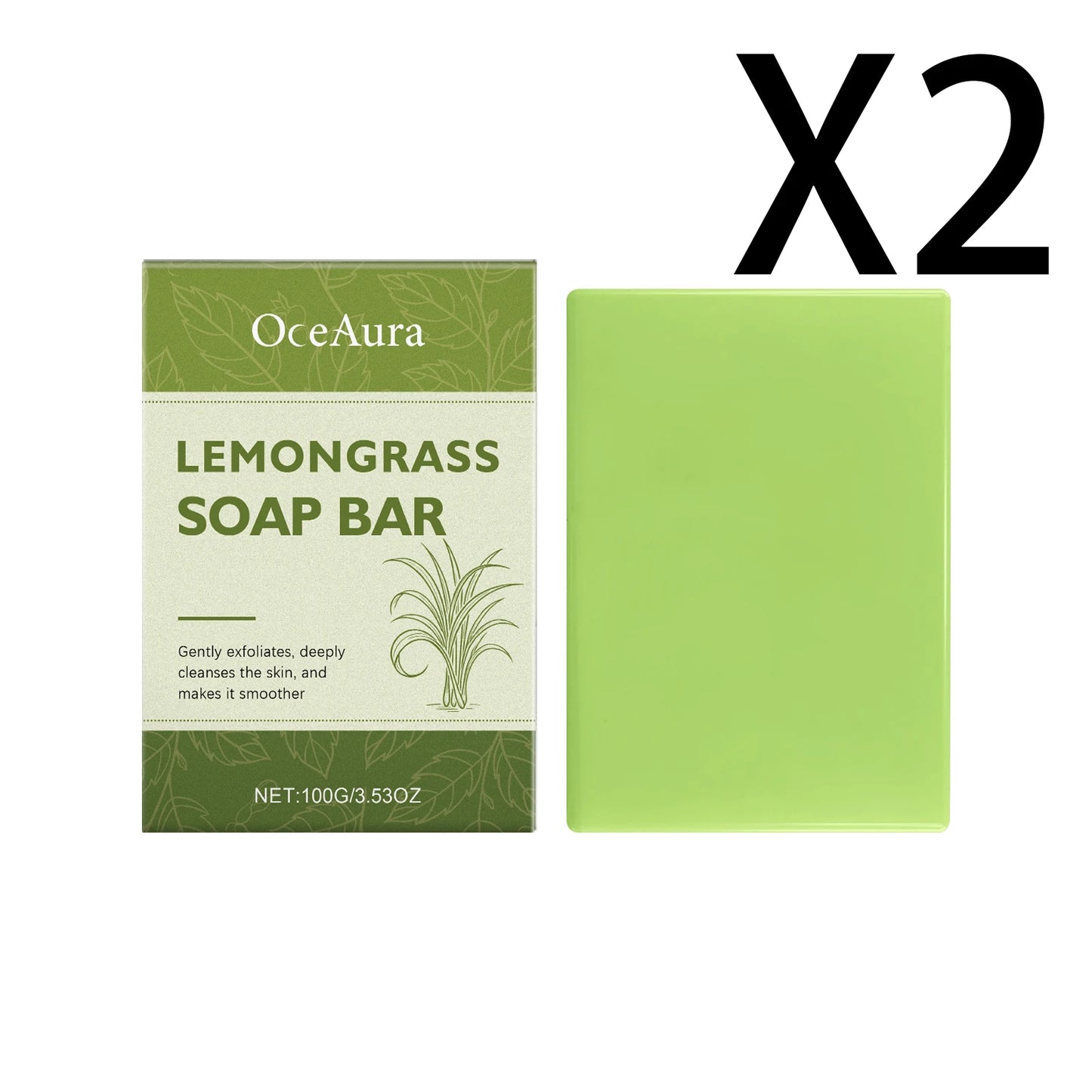 OceAura Lemongrass Exfoliating Soap – Cleanse & Nourish 100g