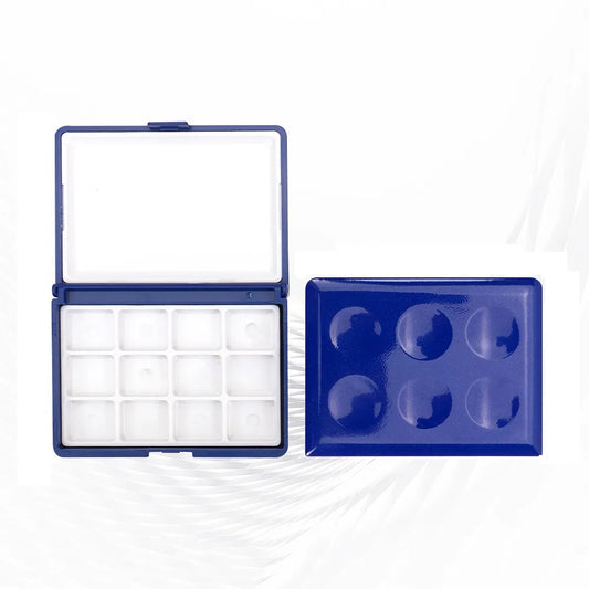 12/24 Grid Mini Watercolor Box Portable 1ml Painting Pigment Box Empty Watercolor Painting Palette Travel Sketching Peaceful Pleasures Health and Wellness Concave-B-12 Grid