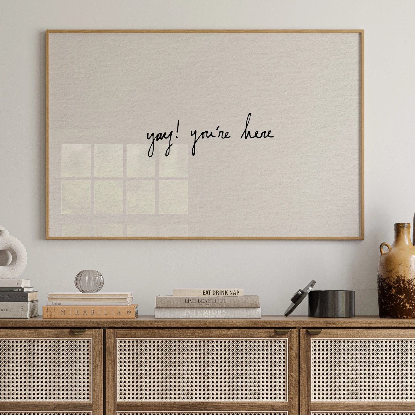 "Yay You're Here" Entryway Canvas Wall Art Print | Home Decor