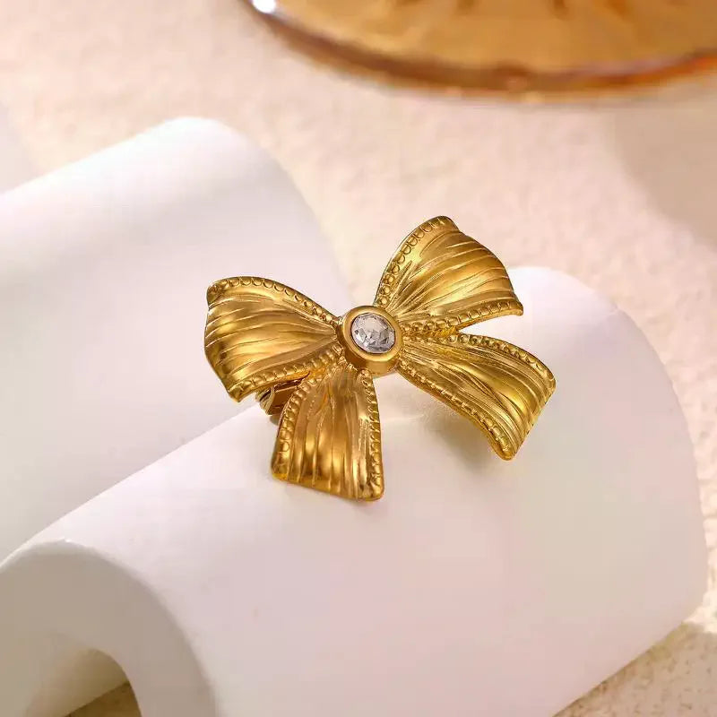 Geometric Spiral Sunflower Brooch | Gold Stainless Steel Pin