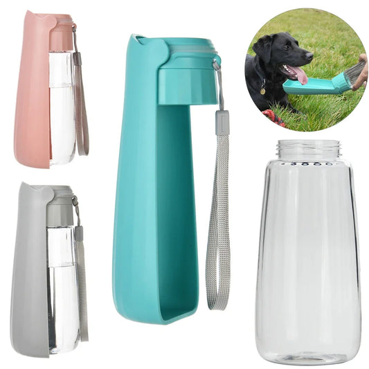 Portable Leak-Proof Dog Water Bottle & Bowl – 550ml Pet Water Bottle Peaceful Pleasures Health and Wellness