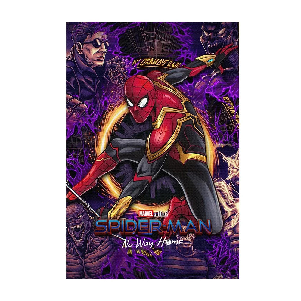 Spiderman No Way Home Movie Poster And Print Superhero Canvas Painting Wall Art Living Room Home Decoration Gift Peaceful Pleasures Health and Wellness 5 50x70cm