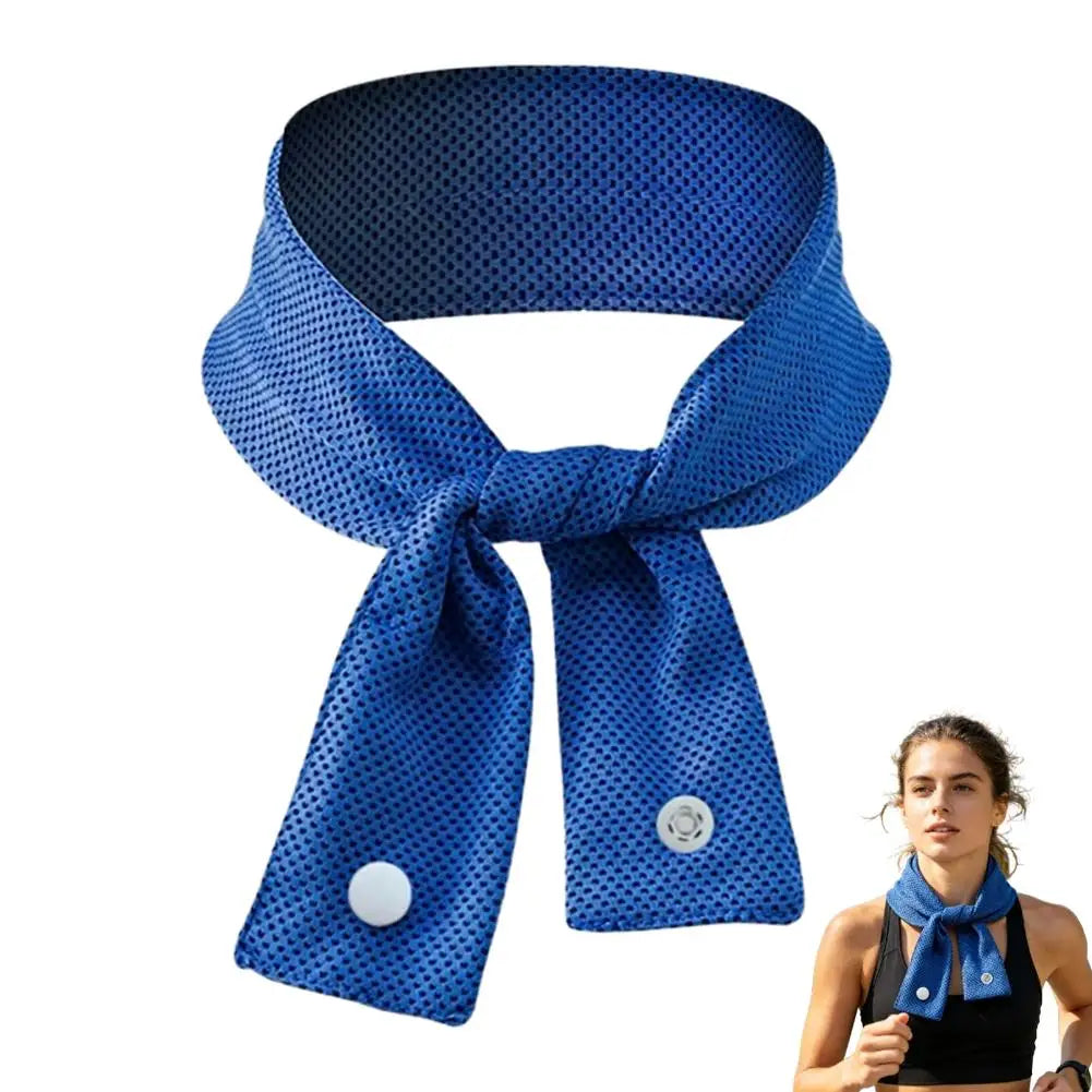 Cooling Neck Wrap Reusable Mesh Cool Neck Ice Scarf Quick Dry Breathable UV Protection Towel For Outdoor Running Golf Activitie Peaceful Pleasures Health and Wellness Royal blue