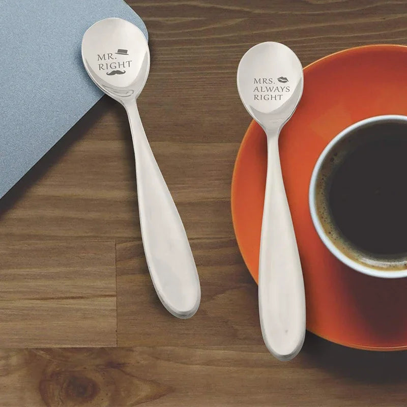 Mr. Right & Mrs. Always Right Novelty Spoon Couple Gift Set