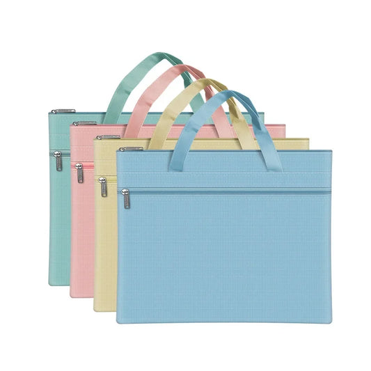 A4 Waterproof Zipper Pouch | Double Pocket Document Bag Document Zipper Pouch Peaceful Pleasures Health and Wellness