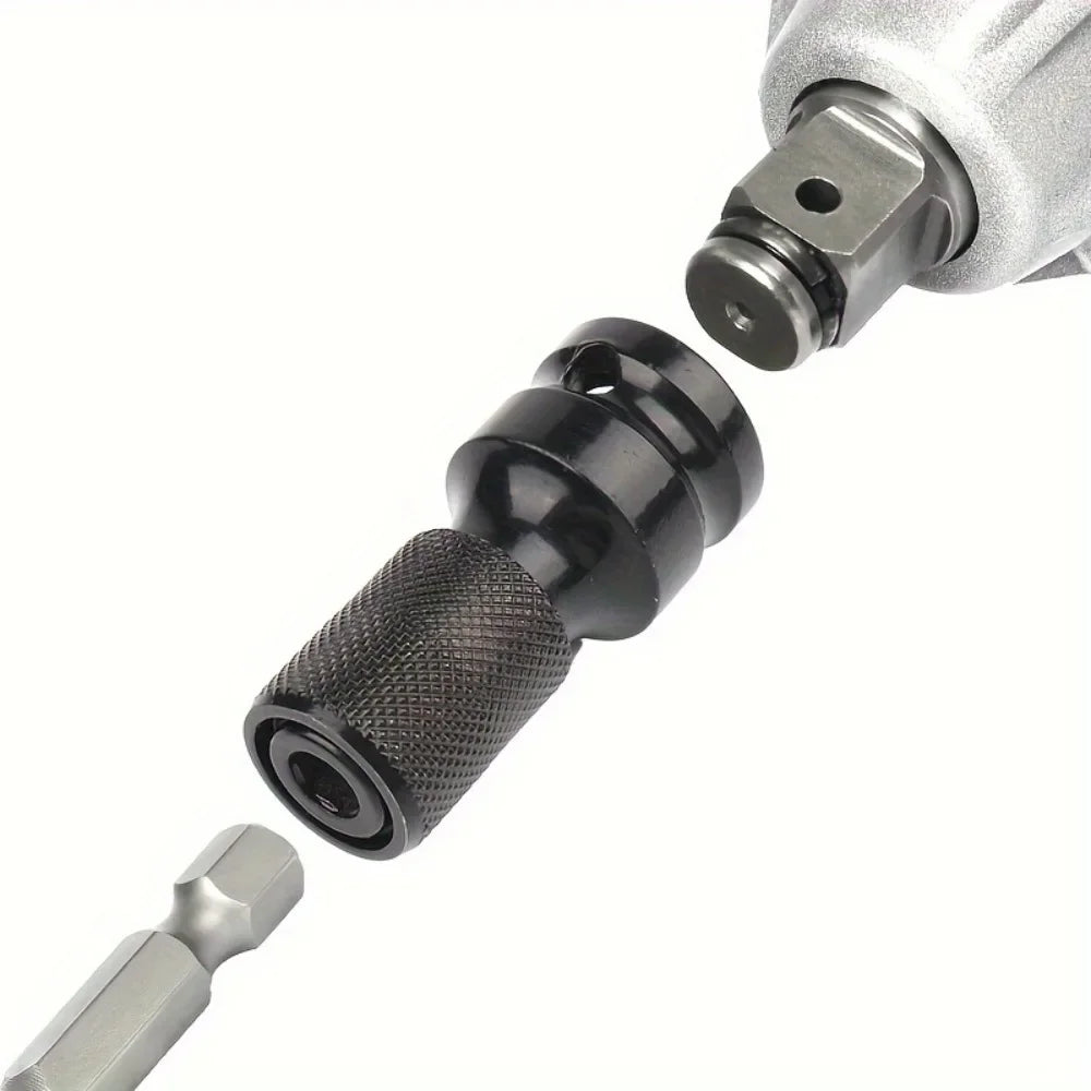 Impact Wrench Drill Adapter 1/2" to 1/4" Hex Bit Converter Power Tool Adapter Peaceful Pleasures Health and Wellness Default Title