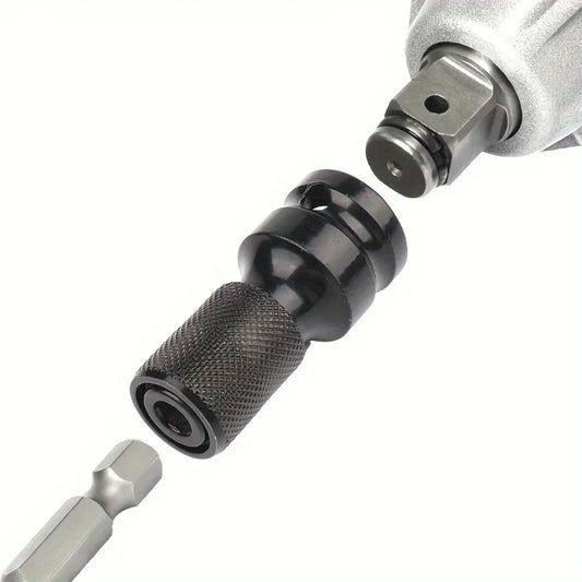 Impact Wrench Drill Adapter 1/2" to 1/4" Hex Bit Converter Power Tool Adapter Peaceful Pleasures Health and Wellness Default Title