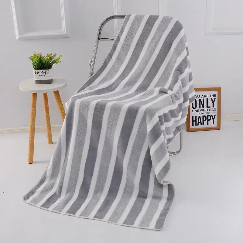Soft Absorbent Microfiber Large Bath Towels for Men & Women Bath Towels Peaceful Pleasures Health and Wellness gray 70X140cm